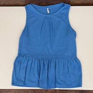 Elle Blue Textured Tank Top